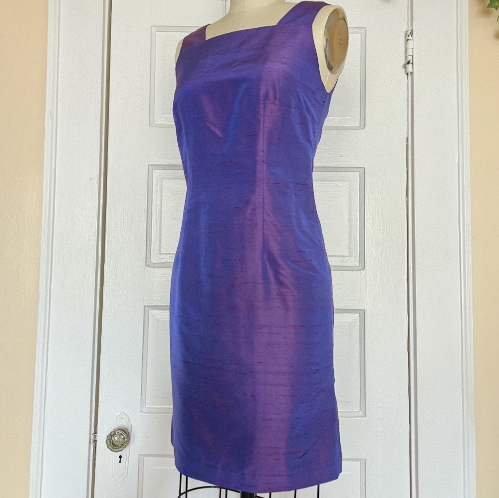 Silk Duochrome Minidress - Valerie Stevens